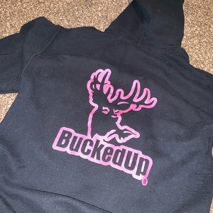 Black bucked up hoodie